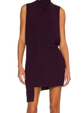 Amanda Uprichard Sleeveless Mini Dress in Black Cherry